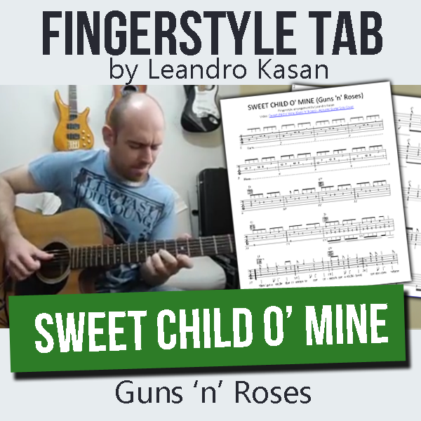 Sweet child o' mine (Guns 'n' Roses) Full Fingerstyle Tablature by L